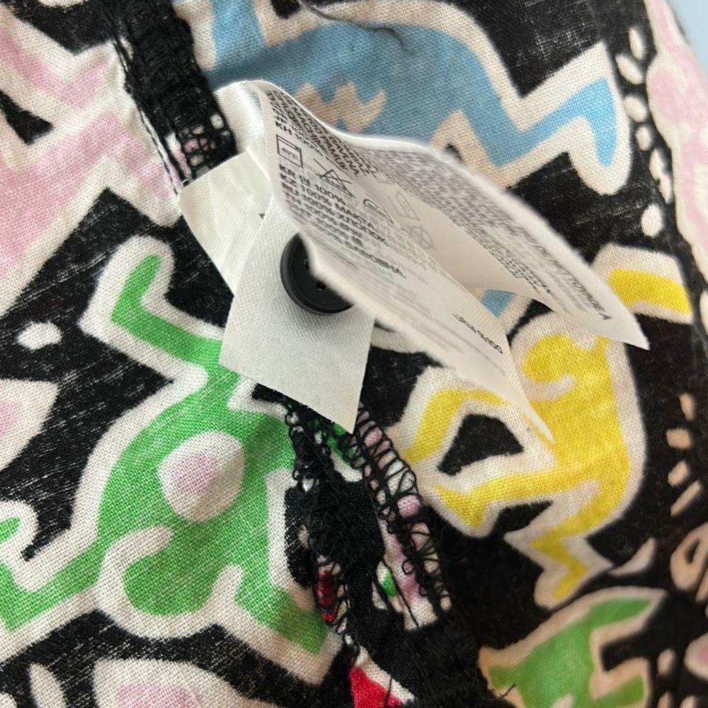 Keith Haring Graffiti Button Down Cotton Shirt Sm… - image 4